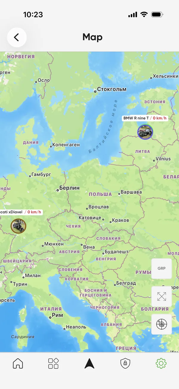 Find them all on the map - SIZZAPP app screen