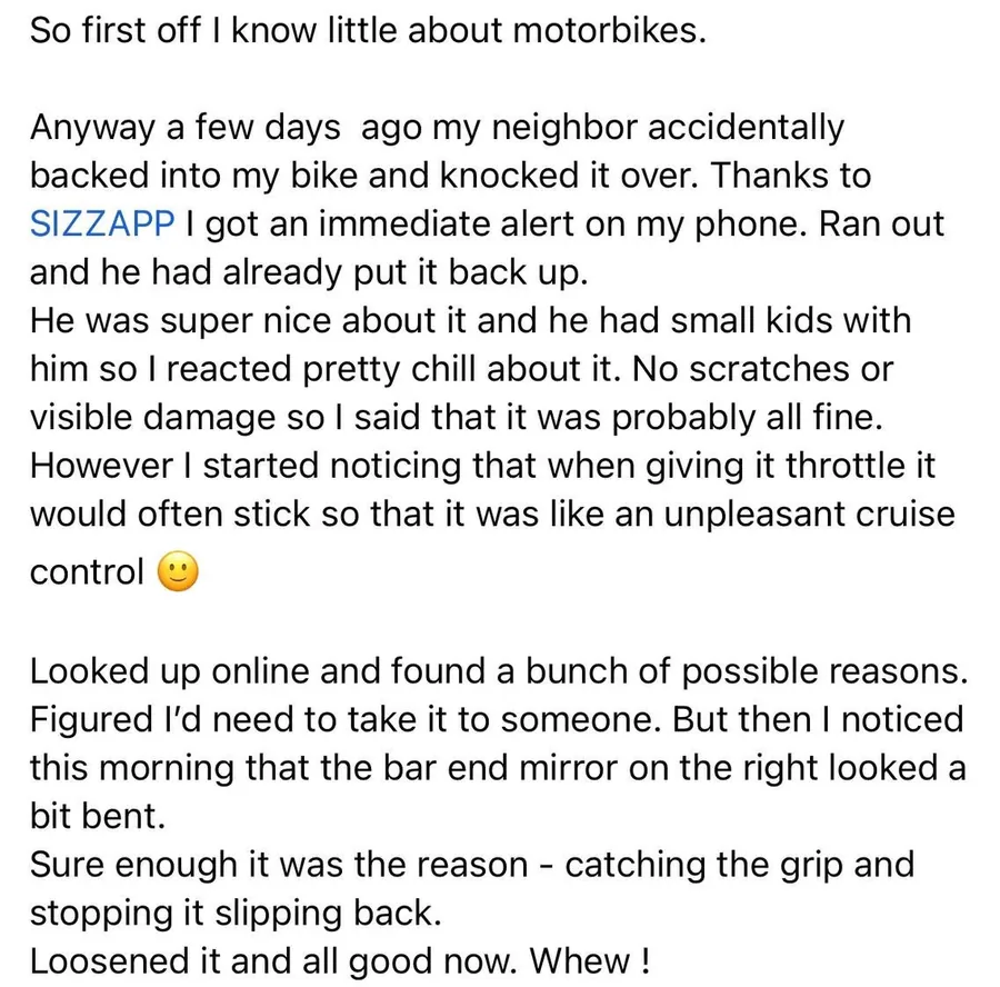 Customer screenshot - personal details removed