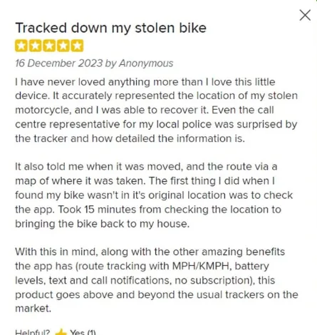 Customer screenshot - personal details removed