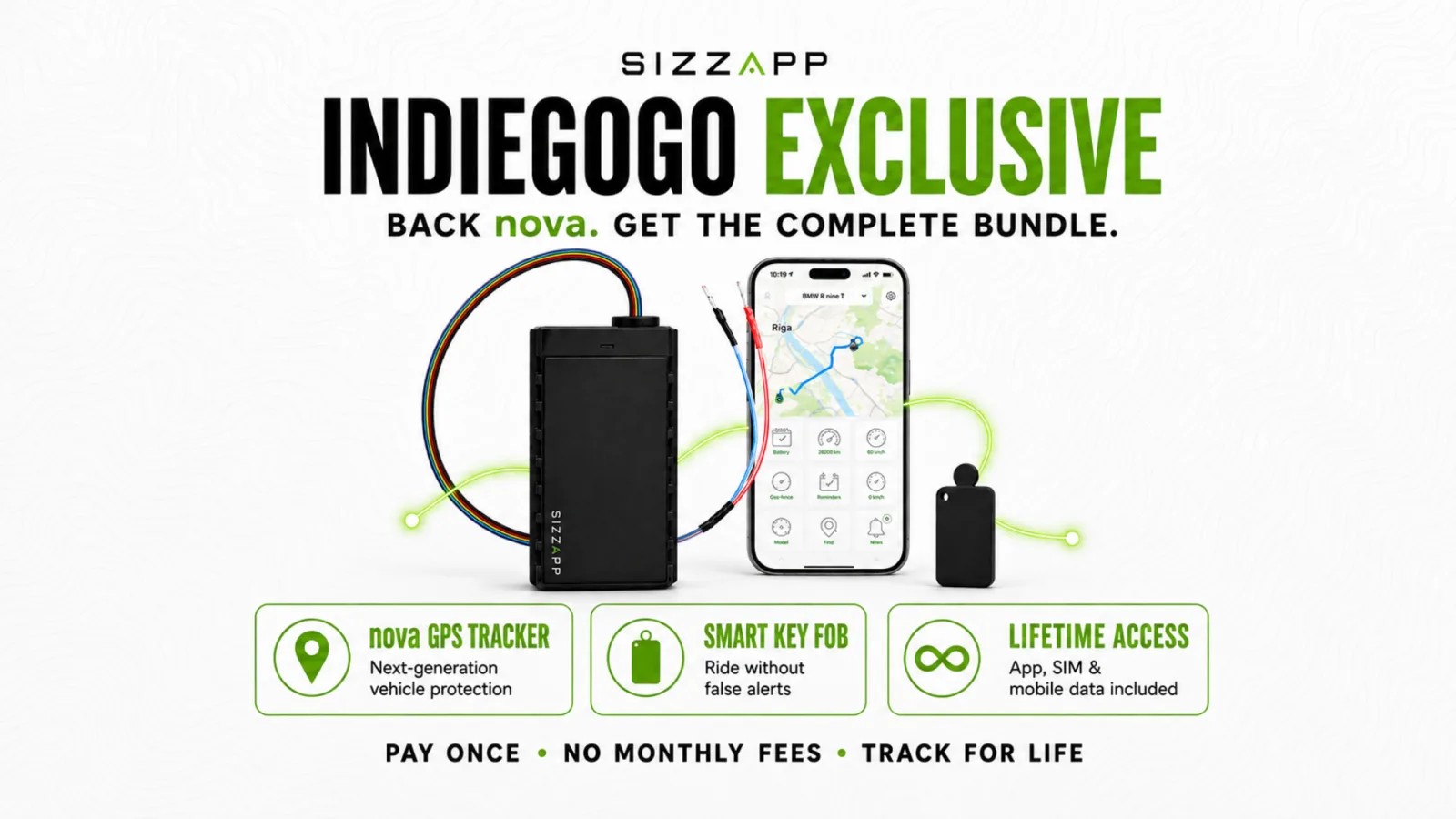 SIZZAPP nova + Smart Key Fob Is Live on Indiegogo