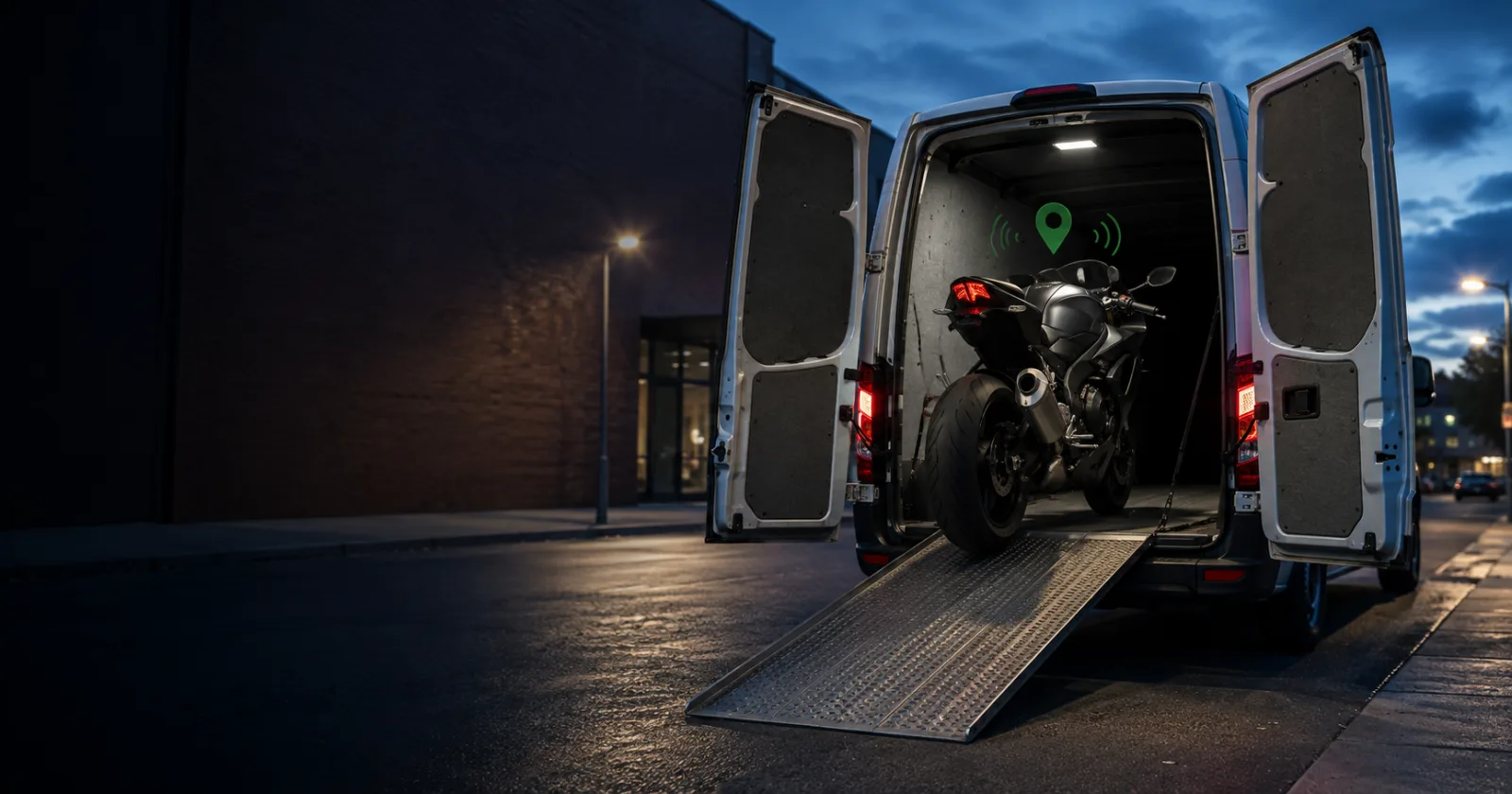 Can a Stolen Motorcycle Be Tracked Inside a Van?